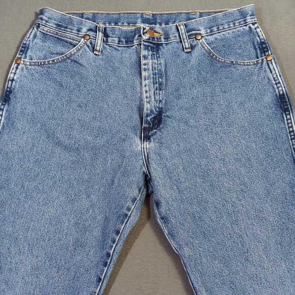 Wrangler Jeans Men's 36x30 Fits 34x30 Blue 13MWZ Cowboy Cut Western Cowboy Rodeo - Picture 5 of 10